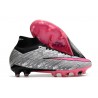 Nike Zoom Mercurial Superfly IX Elite FG Silver Rosa Svart