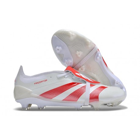 adidas Predator Elite Fold-over Tongue FG Vit Röd 