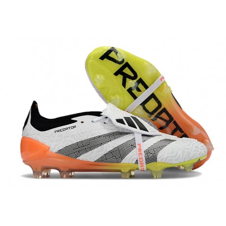 adidas Predator Elite Fold-over Tongue FG Vit Svart Orange