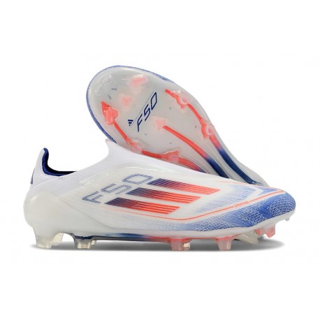 Fotbollsskor Adidas F50 Elite LL FG Vit Blå Röd