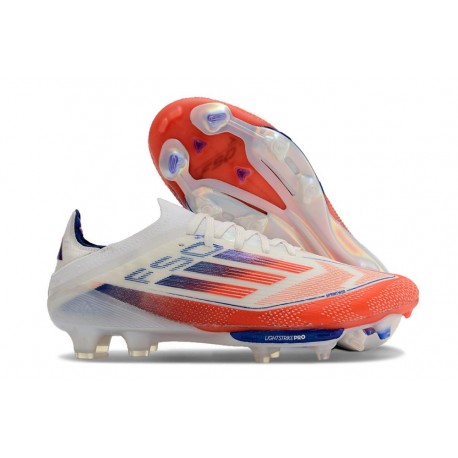 adidas F50 + Elite FG Skor Vit Röd Blå