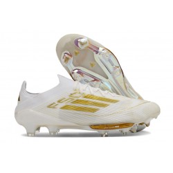 adidas F50 + Elite FG Skor Vit Guld