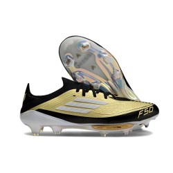 adidas F50 + Elite FG Skor Guld Svart Vit