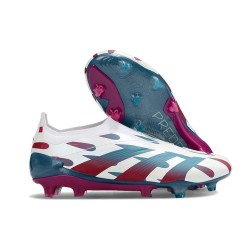 Adidas Predator Elite Laceless FG Fotbollsskor Vit Röd Blå