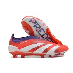 Adidas Predator Elite Laceless FG Fotbollsskor Röd Vit