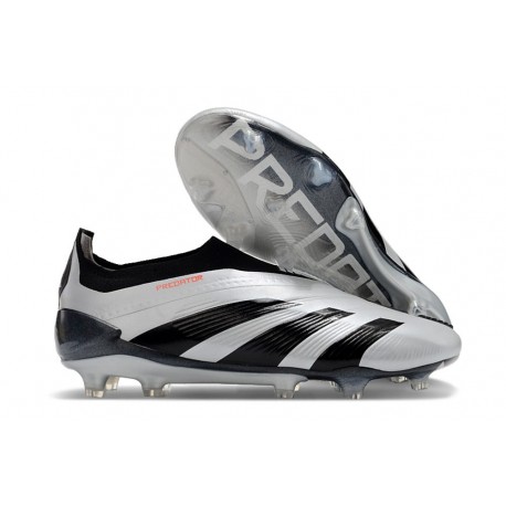 Adidas Predator Elite Laceless FG Fotbollsskor Silver Svart