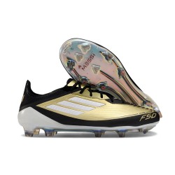 Adidas F50 Elite FG Skor Guld Svart Vit