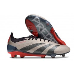 Adidas Predator 24 Elite FG Vivid Horizon Silver Röd Svart