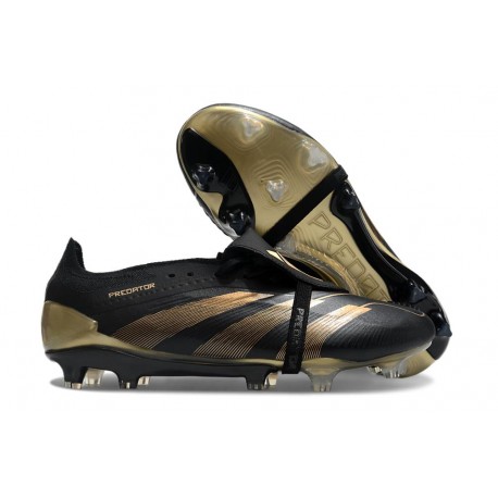 Adidas Predator Elite Fold-over Tongue FG Svart Guld 