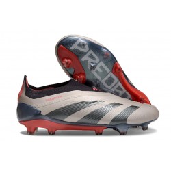 Adidas Predator Elite Laceless FG Vivid Horizon - Silver Röd Svart