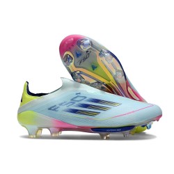 Fotbollsskor för Män adidas F50 + Snörlösa FG Blå Gul