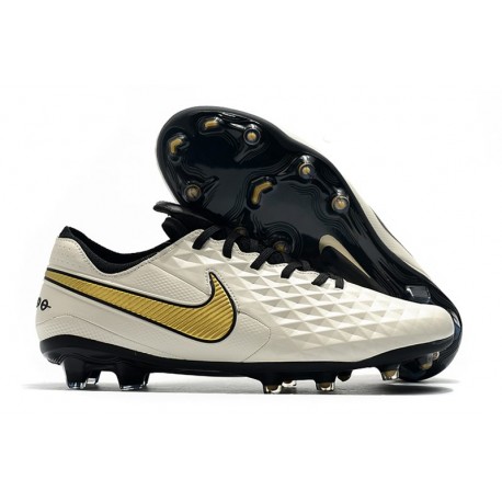 Fotbollskor Nike Tiempo Legend 8 Elite FG -Vit Guld Svart